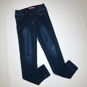 Gogo Star Girls Stone Washed Denim Jogger